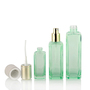 Popular Square Lotion Bottles Skin Care Containers Sets Glass Cosmetic Bott