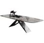150cm Luxury Dining Table And Chairs Gray Marble Dining Table Set For 2 4 5