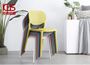 Cream Modern Plastic Dining Chairs Outdoor Cafe Furniture Chairs 58*47*80cm