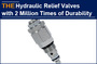 AAK Hydraulic Relief Valves with 2 million times of durability