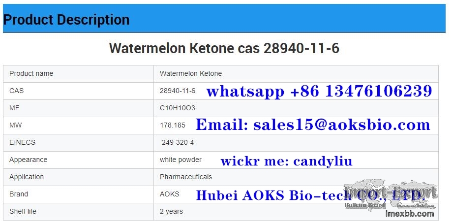 watermelone ketone cas 28940-11-6 to US,EUROPE, good quality