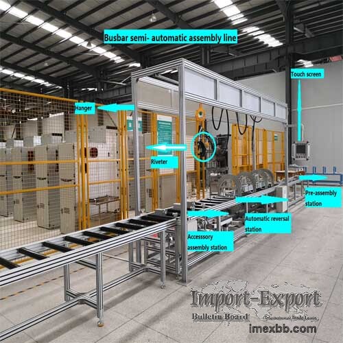 busduct semi automatic assembly line for busway housing riveting