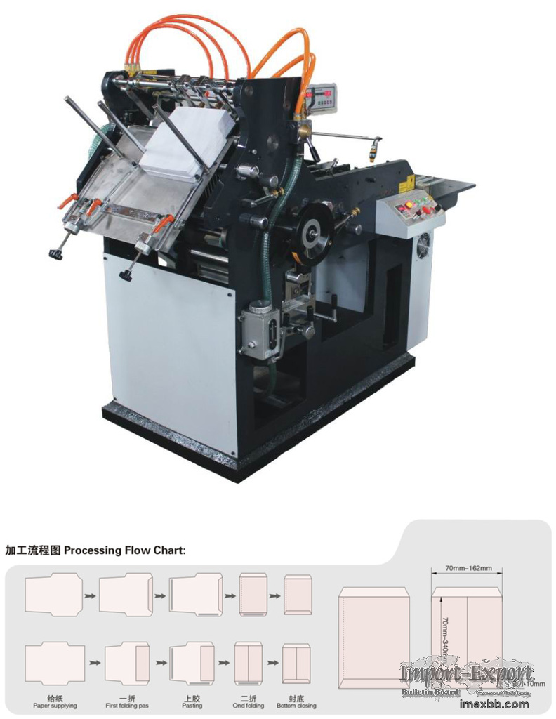 Full-automatic Envelope and Paper Pocket Making Machine Model HP-120