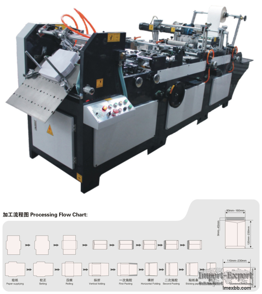 Auto Envelope with silicone paper sealing Machine Model ZF-390B