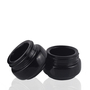 Fashionable 20G Round Black Glass Cosmetic Cream Jar With Customize Lid