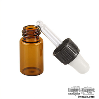 Popular 1Ml Vial Tubular Glass Vials With Plastic Dropper For Essential Oil
