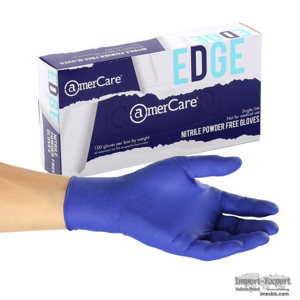 Powder Free Disposable Medical Examination Nitrile Gloves