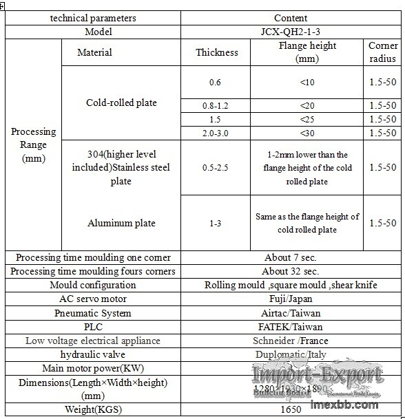 Refrigeration enclosure CNC corner forming machine