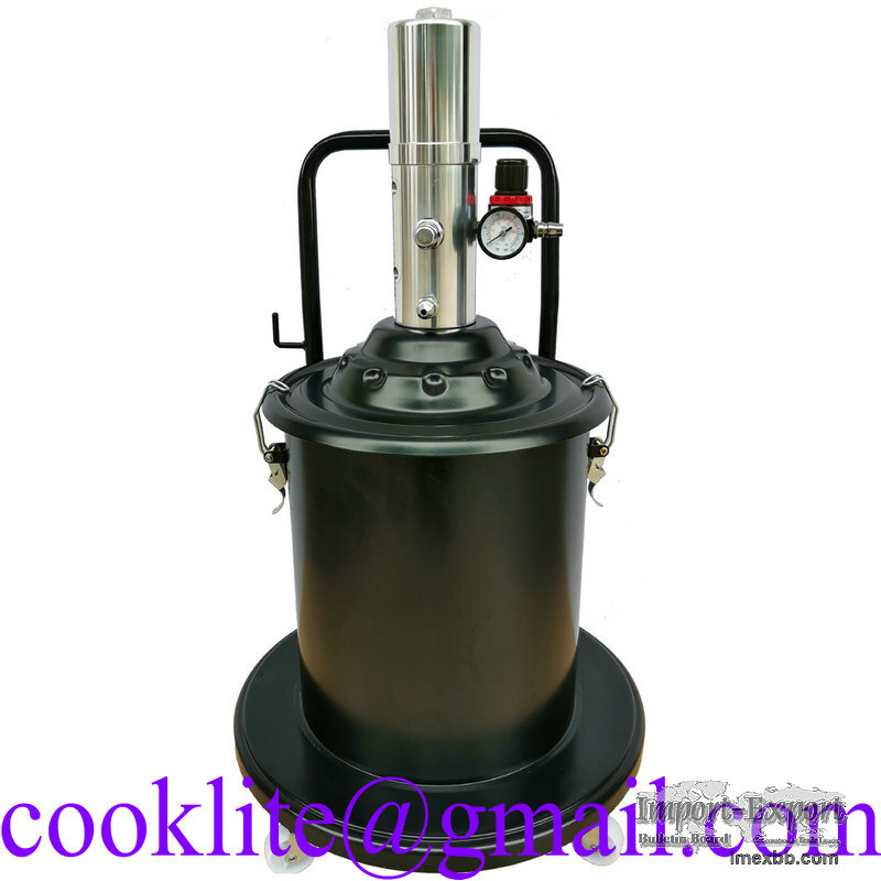 Air Operated Grease Bucket Pump Wheeled High Pressure Pneumatic Lubricator
