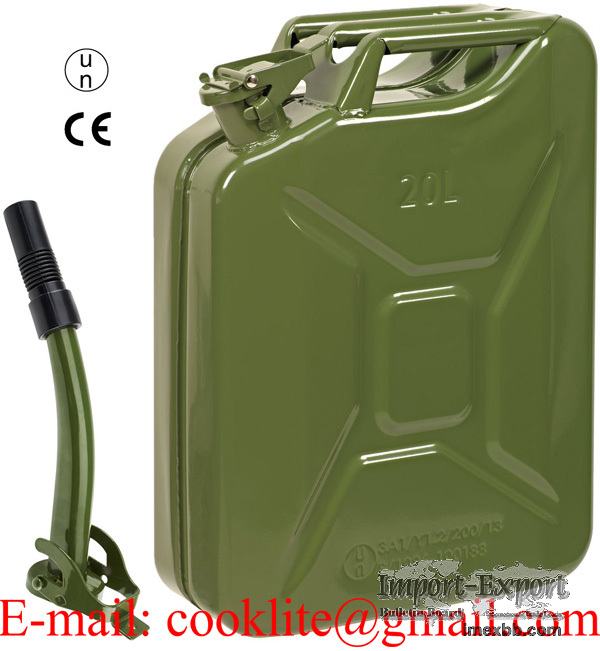 Steel Jerry Can Gasoline Gas Fuel Can Metal Emergency Backup Gas Caddy Tank