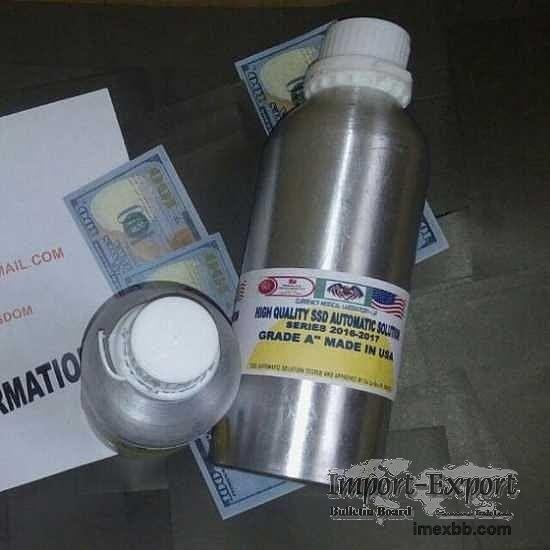UNIVERSAL SSD CHEMICAL SOLUTION FOR CLEANING BLACK AND COUNTERFEIT BANKNOTE