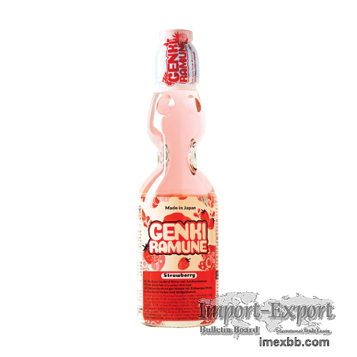 Strawberry Soda - (Genki Ramune  - Japan)
