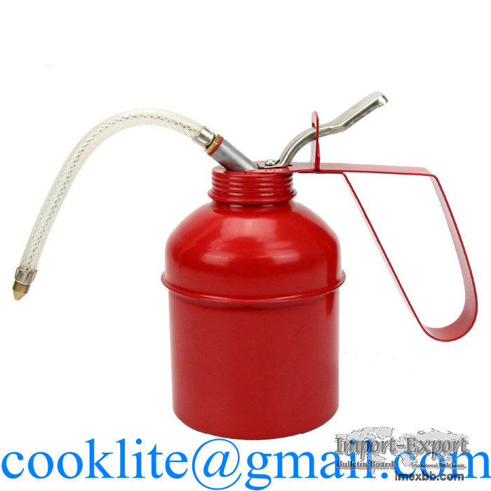 High Pressure Pump Oil Can 300ML Feed Oil Pot with Flexible Spout