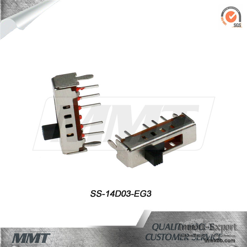 Slide Switch Ss-14D03-Eg3 Vertical Slide Switch 1p4t Slide Switch