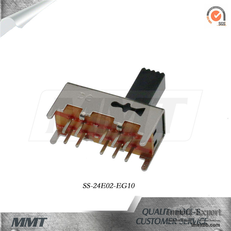 Slide Switch SS-24E02-EG10 Vertical Slide Switch 2p4t DC Slide Switch