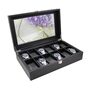 Black Leather Watch Box Wholesale Price For 12 Watches Display 