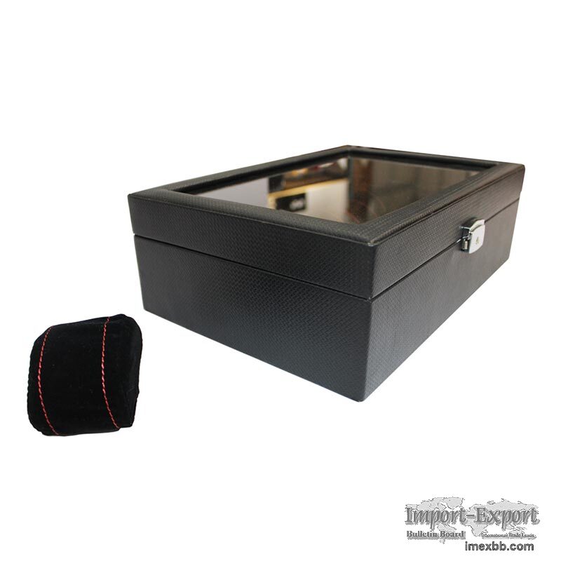 Luxury Piano Watch Case Box Display For 10 Watches Storage 