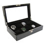Collection classical black watch case storage display box