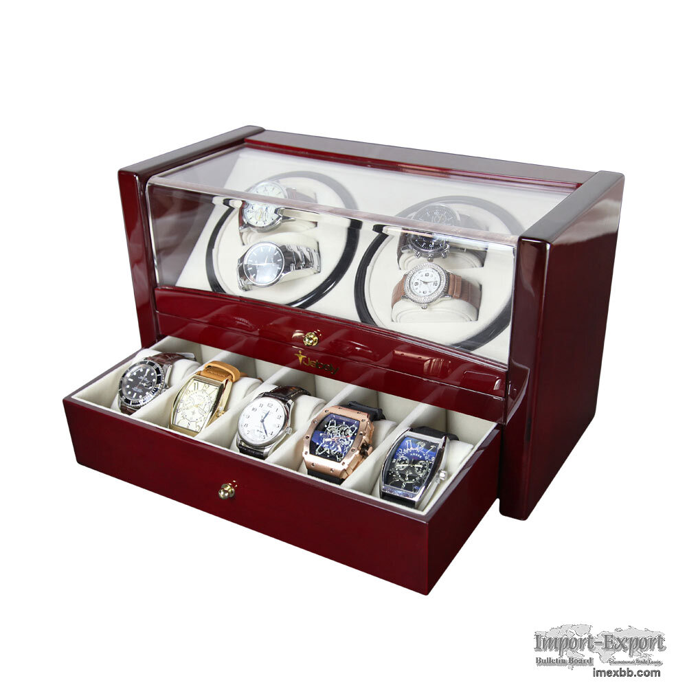 Custom Watch Shaker 4+5 Luxury Wooden Watch Winder For Home Use Or Collecti