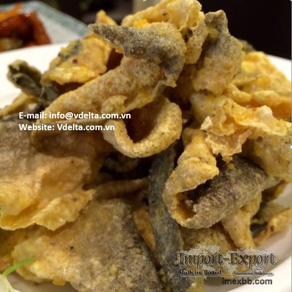 FRIED FISH SKIN CRISPY FISH SKIN/ SNACK FISH SKIN FROM VIETNAM