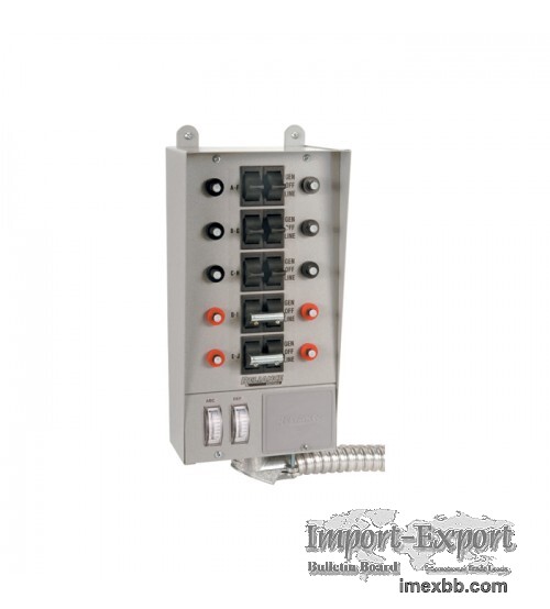 Reliance Loadside Prewired Generator Transfer Switch - 10 Circuits, 125/250