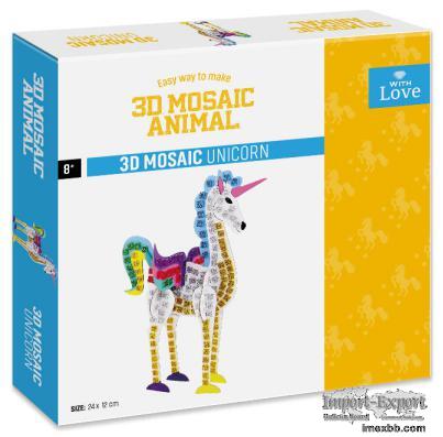 EASY WAY TO MAKE 3D MOSAIC ANIMAL -3D MOSAIC UNICORN