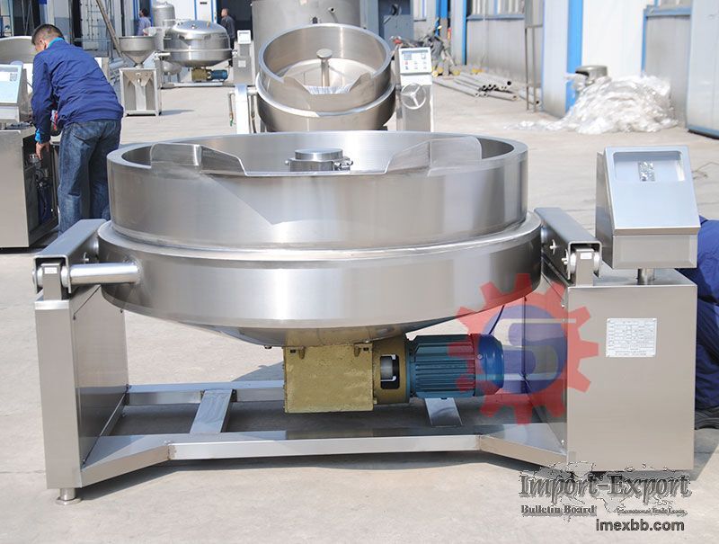 Jam jacketed kettle with mixer  Electric industrial wok supplier 