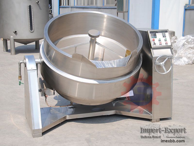 Chiliy jacketed kettle with mixer  Jacketed Kettle With Mixer  