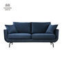 contemporary modern 2 seater sofa european couch navy blue  2021