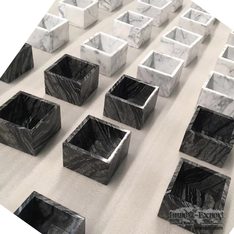 Rectangular Marble Container, Staturioetto or Calacatta