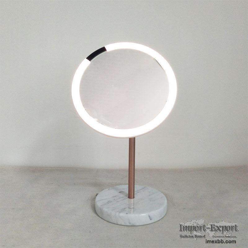 LED Makeup mirror with marble stand