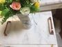 Decorative Marble Tray with metal holder 