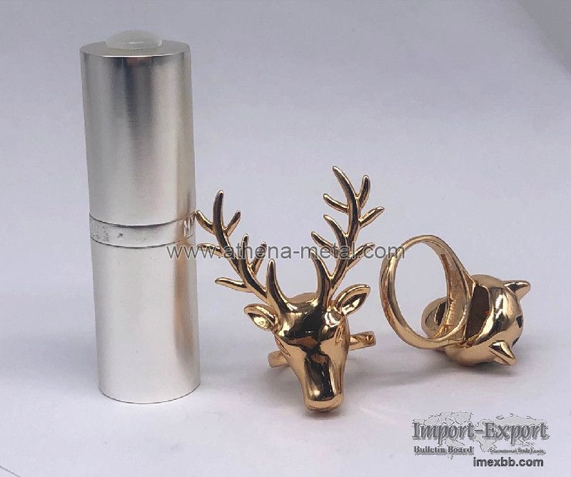 Novelty Lipstick case with Ring Decoration