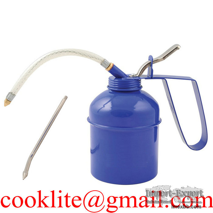 Steel Lubricant Oil Can 500ML Heavy Duty Oiler With Flexible Spout
