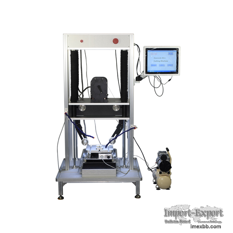 PLC controlled automatic diamond wire cutting machine for 12" crystal