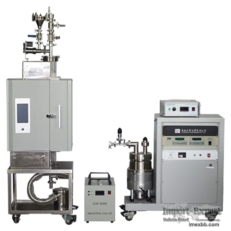 Vertical Tube Furnace with Ultrasonic Spray Nozzle and Solid Powder Feed