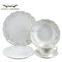 New Bone China Embossed 16pcs Dinner Set