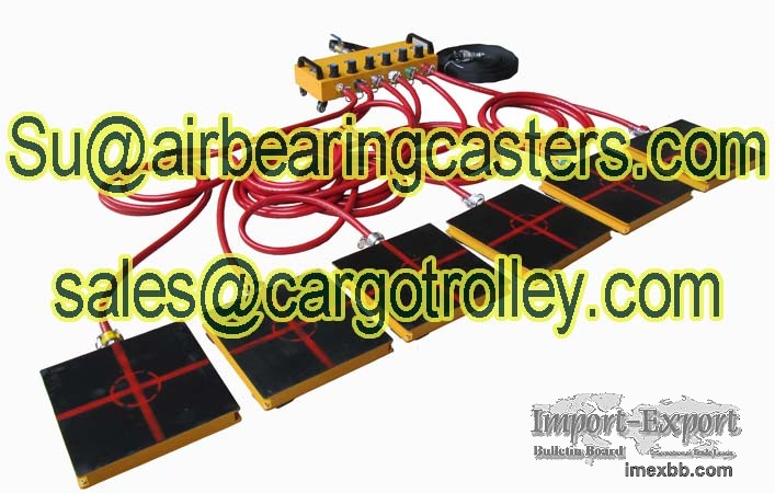 Air caster systems easily moving heavy equipment