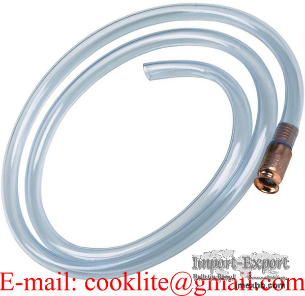 Manguera sifón para trasegar (sacar) gasolina con valvula - Bomba de mangue