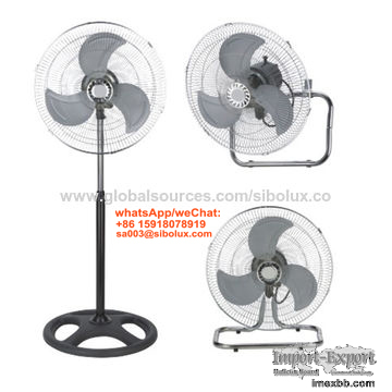 18 inch 3 in 1 industrial pedestal fan/ wall fan/stand fan/floor fan