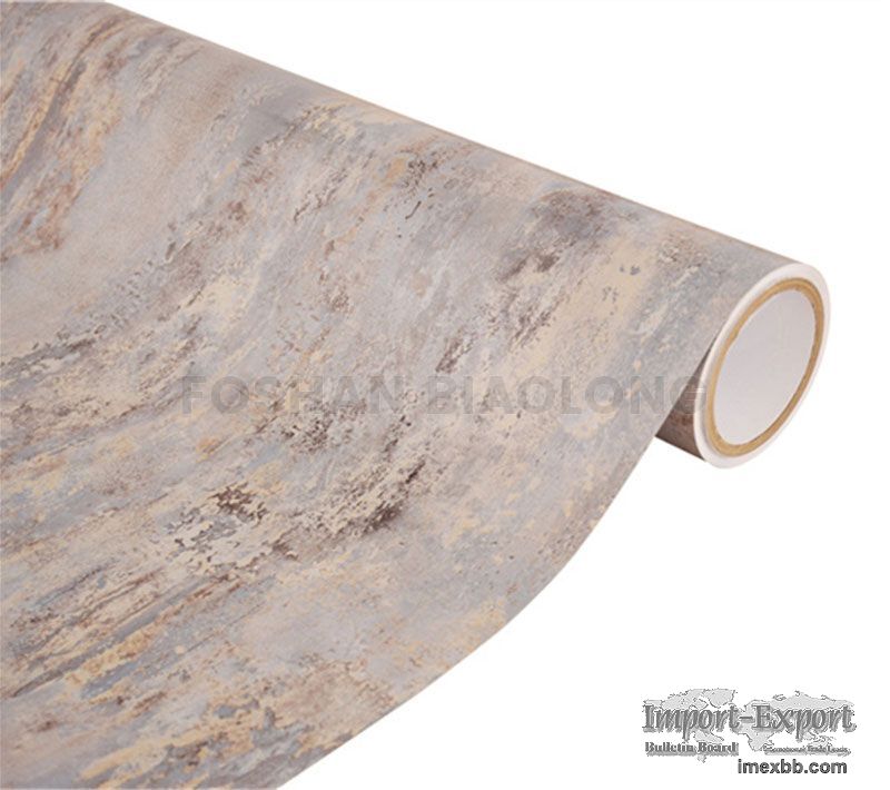 Opaque Waterproof High Gloss Marble Pattern PVC Vinyl Film