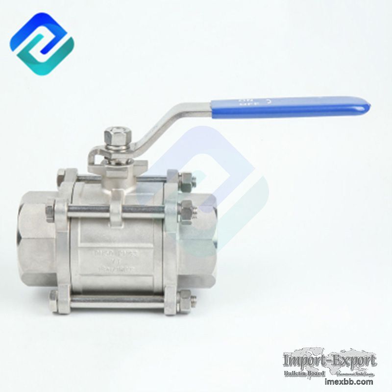Hot selling stainless steel 3 pcs 1/4~4 inch stainless steel  ball valve