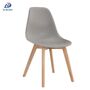 AL-805W Factory wholesale grey dining chair with plastic seat and wood legs
