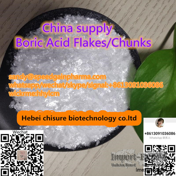 China supply Boric Acid flakes/chunks 1113-50-1,whatsapp:+8613091036086