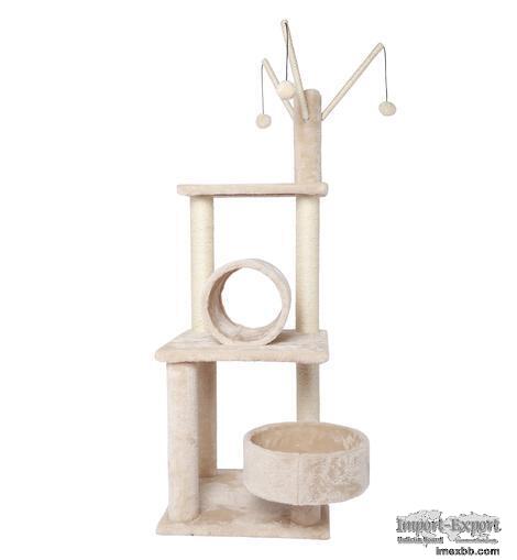 POILS BEBE BEIGE-COLOR CAT ACTIVITY TREE AND TOWER