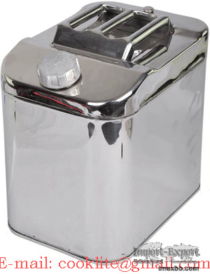 Tanica in acciaio inox per carburante o acqua omologata 25L con beccuccio