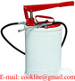 Dispensador de lubricante con depósito oval / Chiva engrasadora manual 20kg