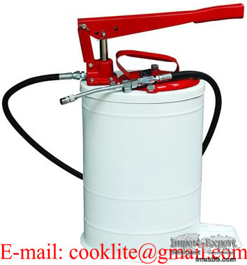 Dispensador de lubricante con depósito oval / Chiva engrasadora manual 20kg
