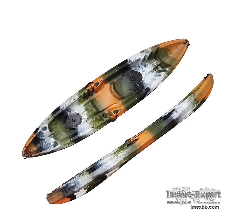 Tandem double person sit on top family kayak