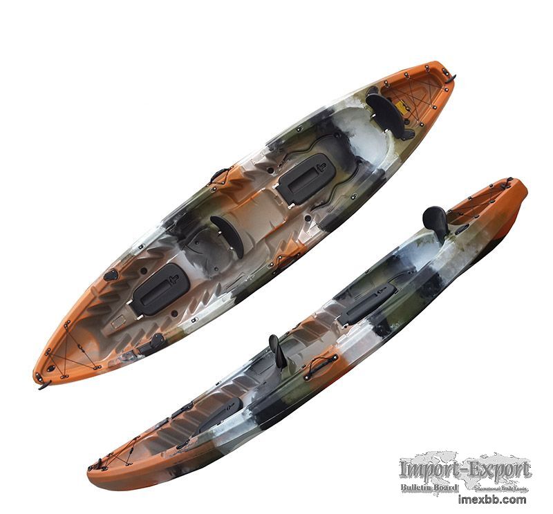 Sit on top two person plastic sea kayak